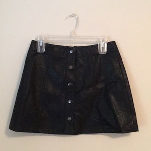 forever 21 pleather button down mini skirt!